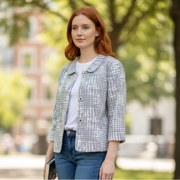 - J.Crew Cropped Spring Jacket - Picture 1 of 11